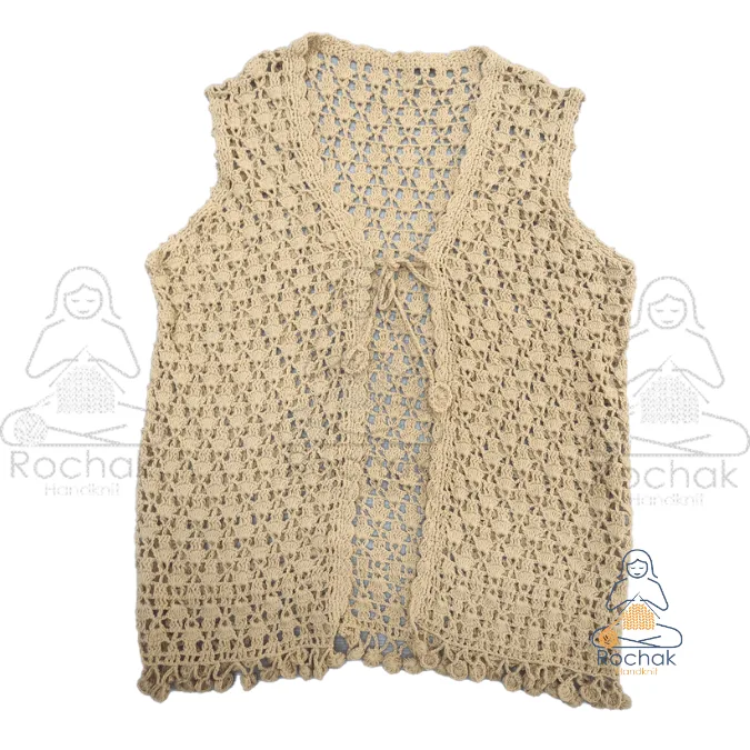 かぎ針編みコットンドレスはロチャックハンドニットの編み物職人によって作られました