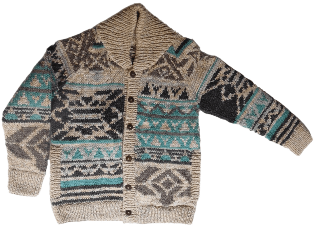 Handgestrickter mehrfarbiger Pullover – Rochak Handknit
