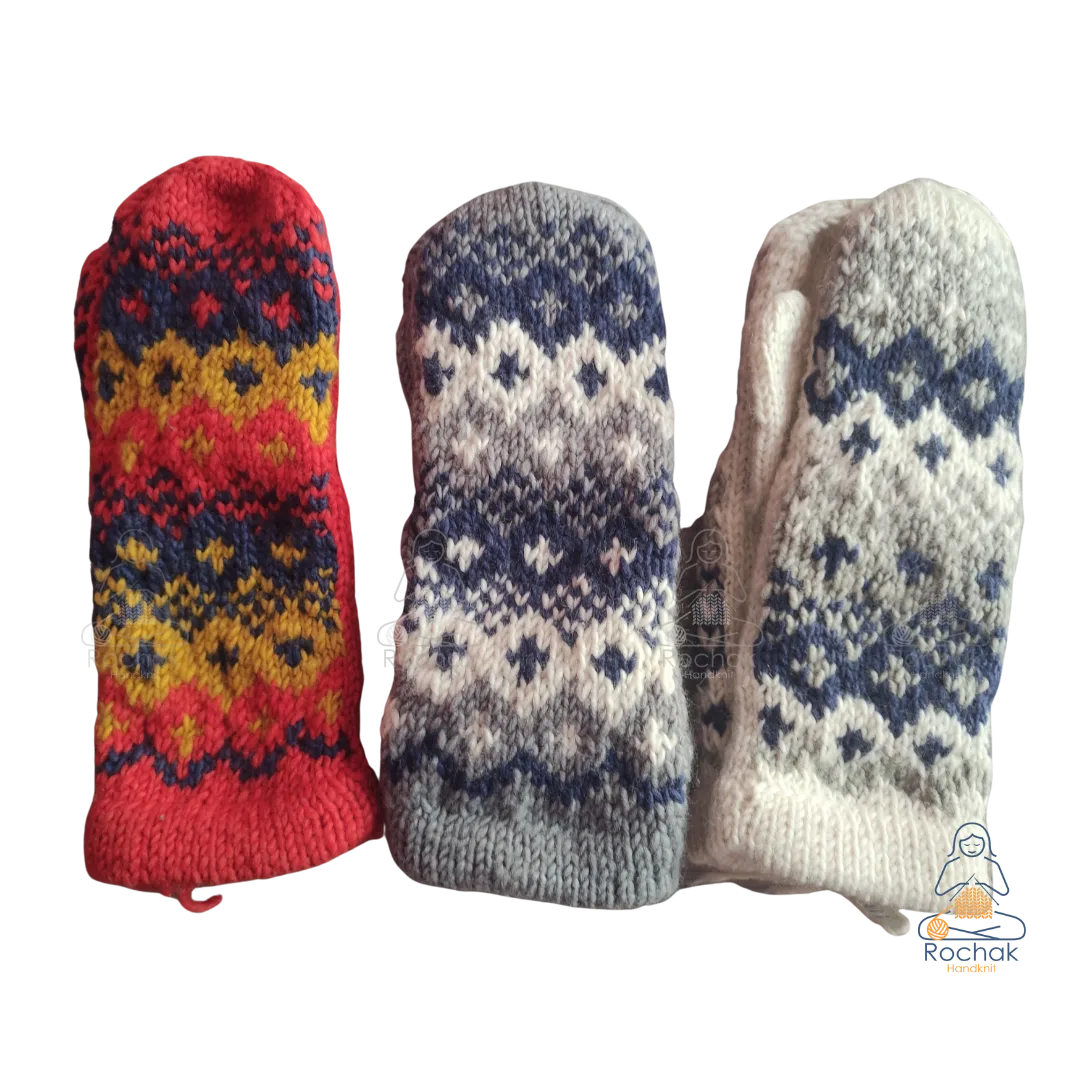 Handknitted Merino Mittens