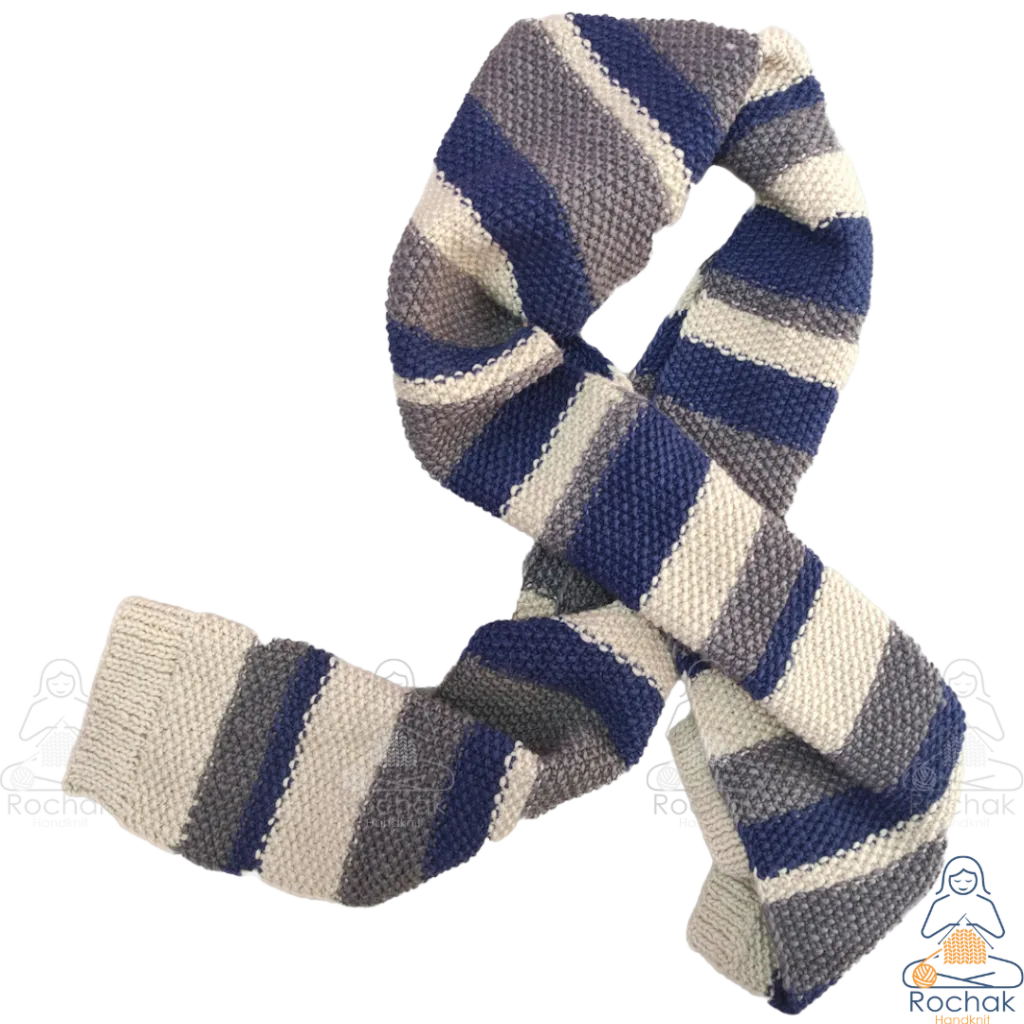 Handgebreide Merino Muffler, omslagdoek van Rochak Handknit