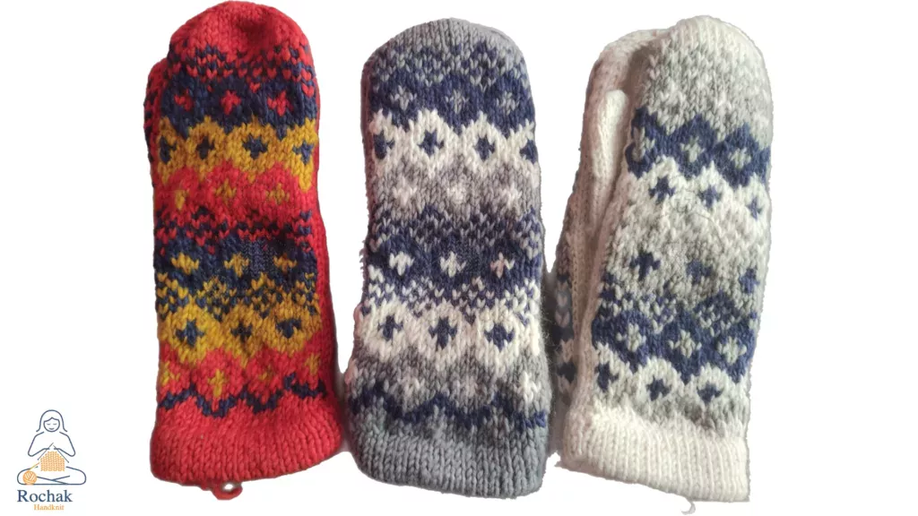 Rochak Handknit Craftin käsintehty Merinon käsinneulottu lapas