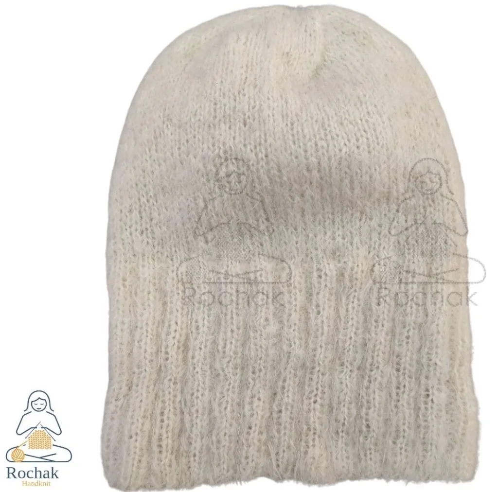 Handknitted beanie made from Mohair yarn by Rochak Handknit