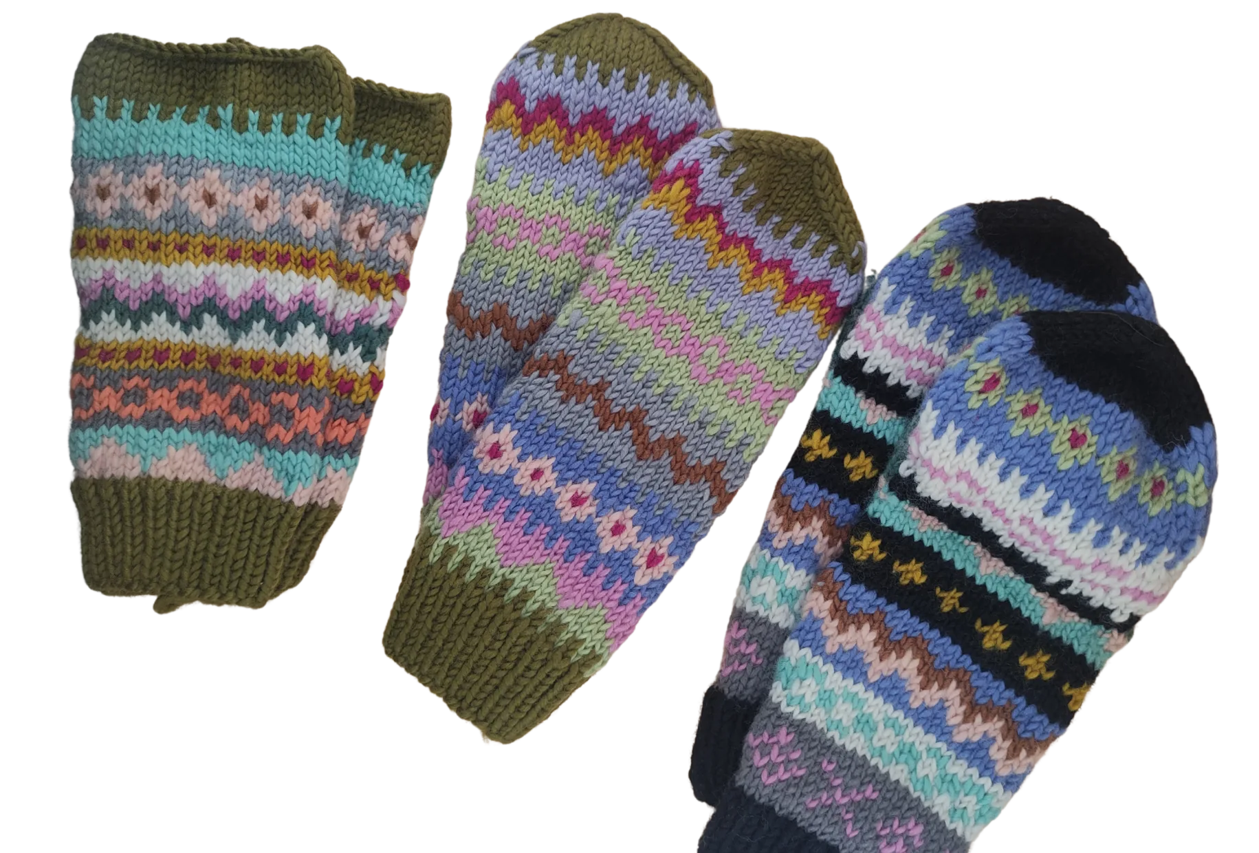 Handwarmers mittens wristwarmer made by women of Rochak Handknit