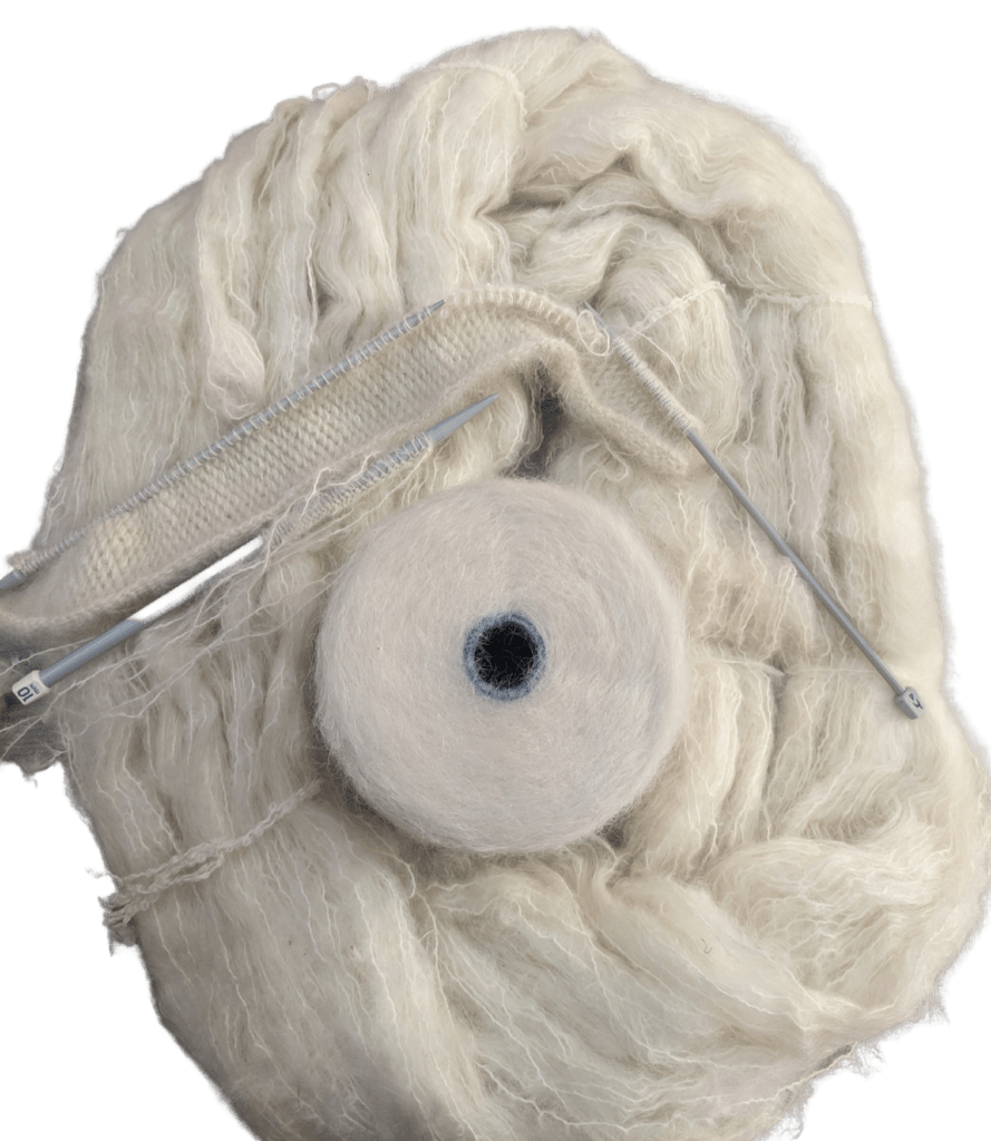 Mohairstrang und -kegel bei Rochak Handknit Craft