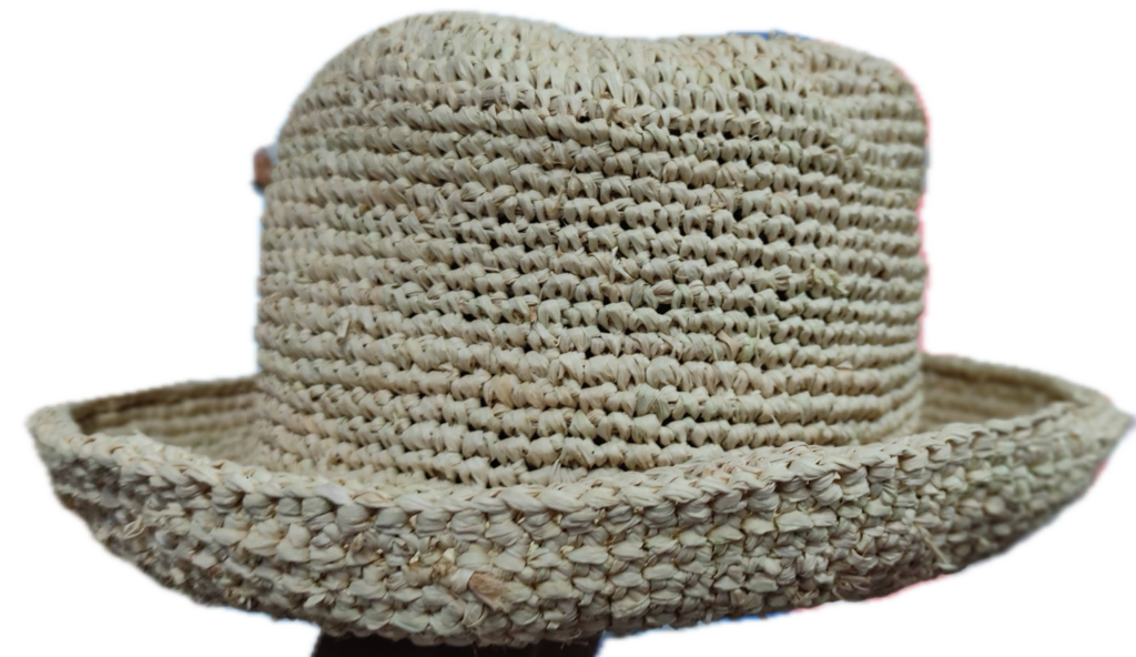 Natural raffia Hat crochet by Rochak Handknit - 