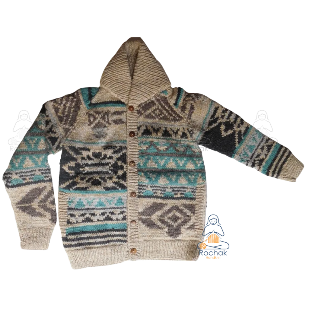 Rochak Handknit 手织工艺坊的女性制作的图案毛衣