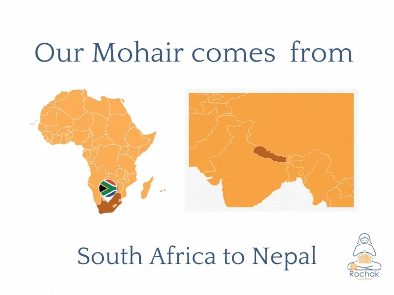 Raw Materials Where does our Yarn Comes from(OUR MOHAIR COMES FROM SOUTH AFRICA TO NEPAL)