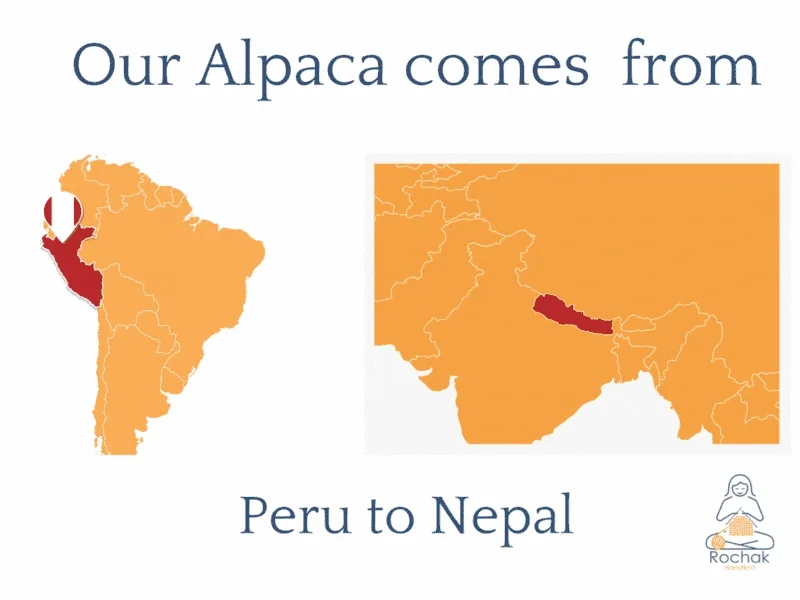 Raw Materials Where does our Yarn Comes from(our alpaca comes from peru to nepal)