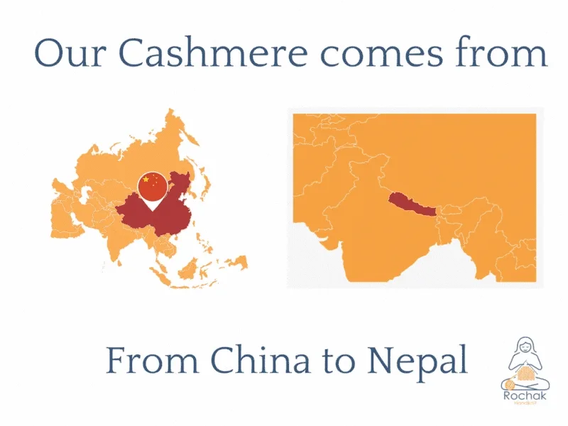 Materie prime Da dove proviene il nostro filato (il nostro cashmere proviene dalla Cina al Nepal)
