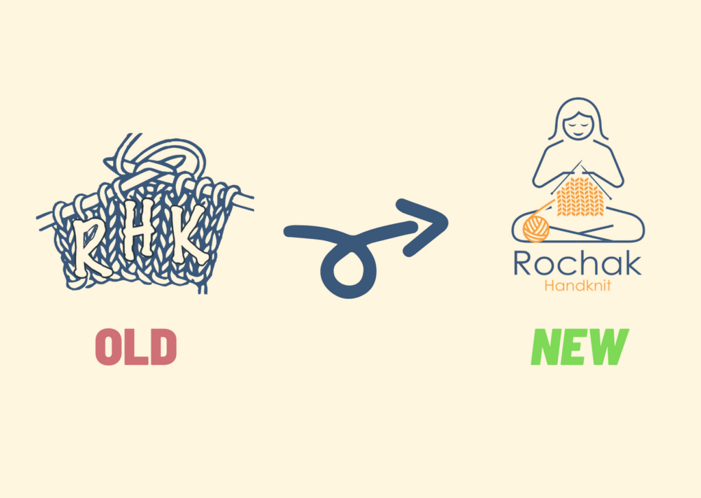 Image showing change of Logo of Rochak handknit