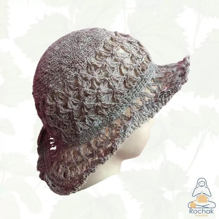 hand crochet sun haat from himalayan nettle yarn